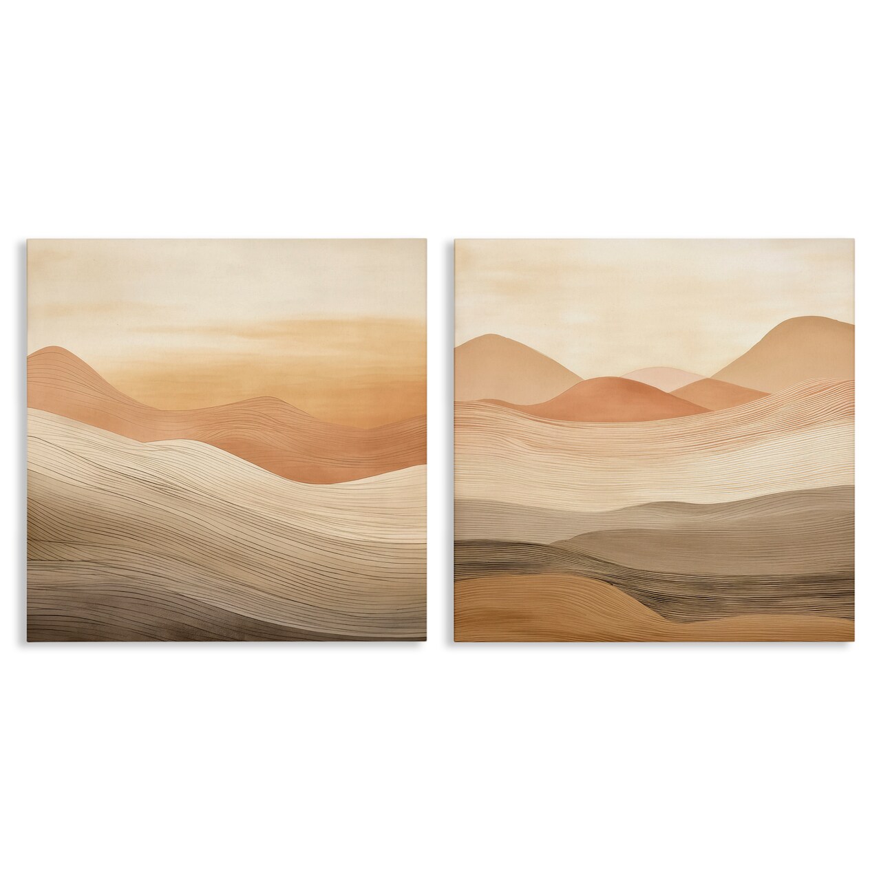 Stupell Industries Sweeping Desert Dunes 2pc Canvas Wall Art Set Design by Irena Orlov